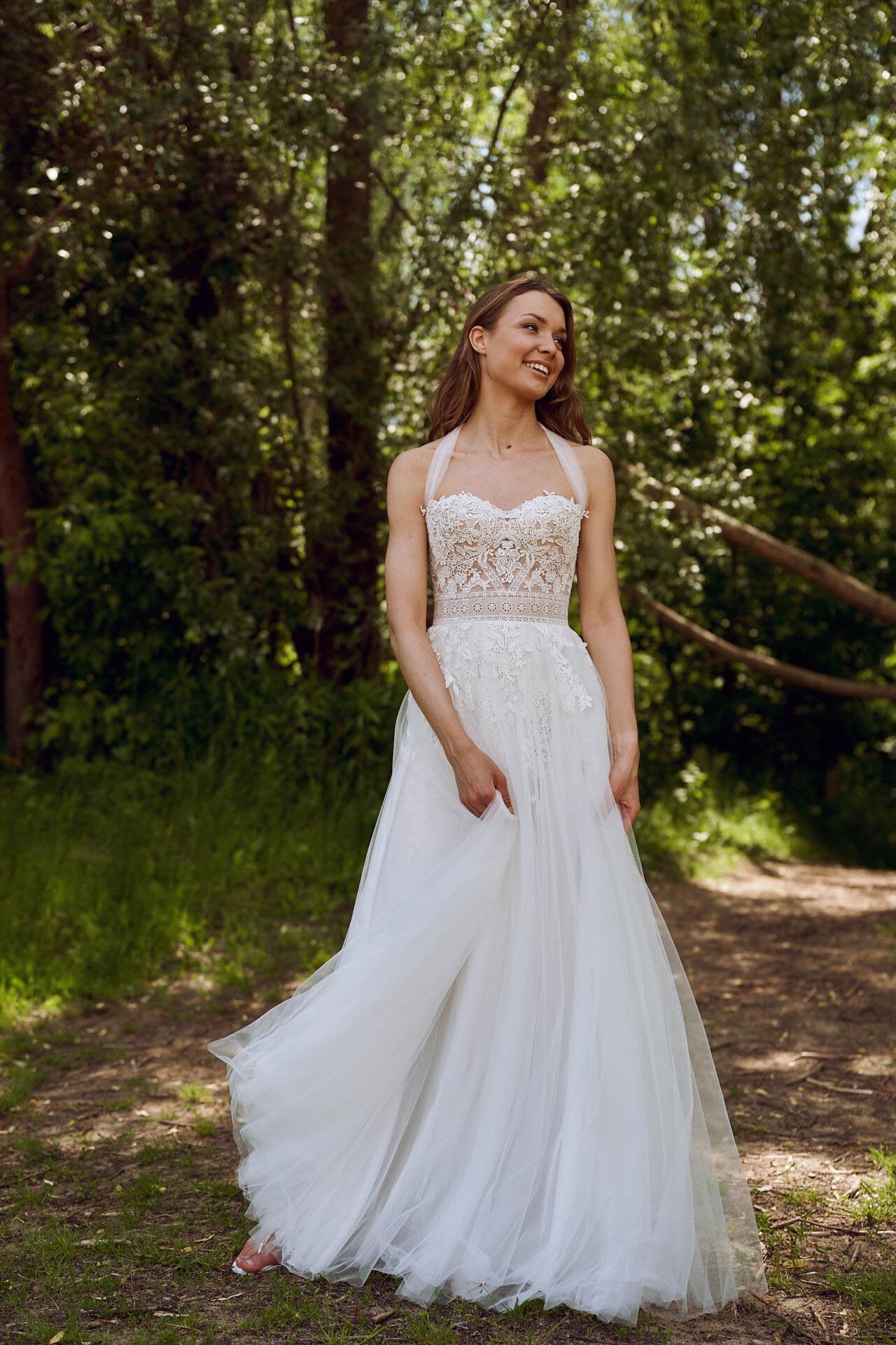 Suknia Ślubna z tiulowym dołem - model Fifi